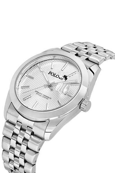 Polo Air Men's Wristwatch with Lens Calendar Silver Color Pl-7074E5X
