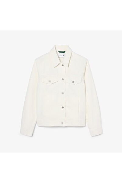 Lacoste Kadın Denim Beyaz Ceket