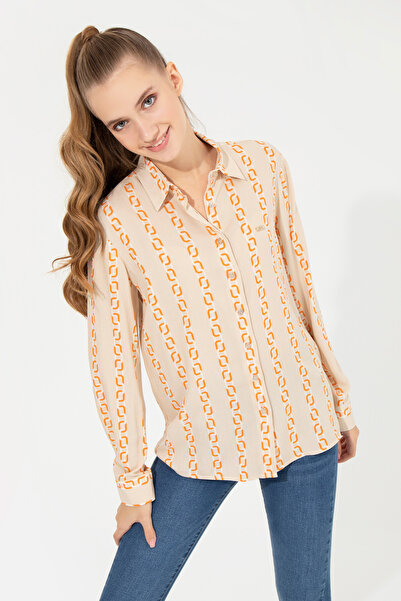 U.S. Polo Assn. Women's Stone Long Sleeve Shirt 50257002-Vr049