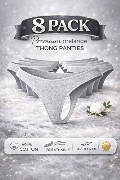 Yohannes Club Chiloți tanga pentru femei, bumbac în basic piese, gri, model c...