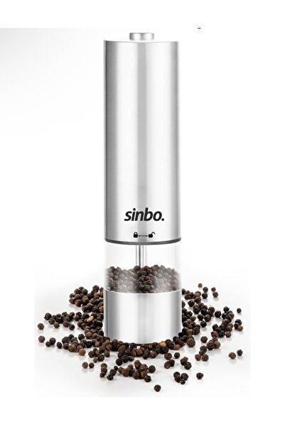 GenelTedarik Sinbo SHB-7502 Pilli Otomatik Tuz - Karabiber Öğütücü Işıklı Çel...