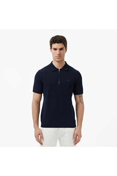 Lacoste Erkek Classic Fit Kısa Kollu Polo Yaka Lacivert Triko