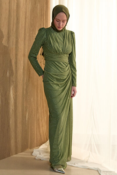 Setrms Taş Detaylı Korsajlı Abiye Elbise