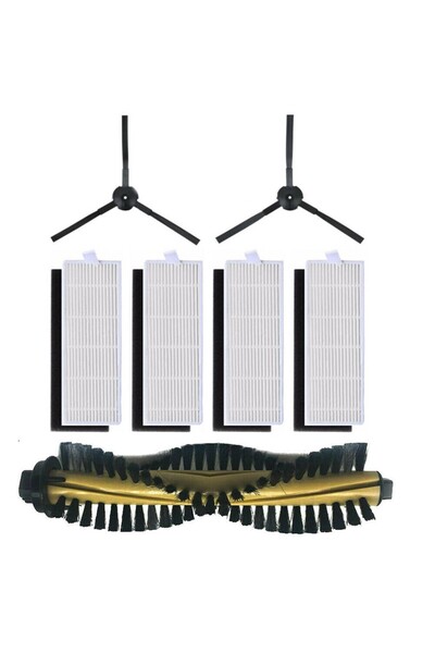 NO BRAND مناسب لملحقات مكنسة الروبوت ILIFE A4 A4S، فرشاة جانبية رئيسية، فلتر ...