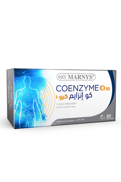 Marnys إنزيم Q10 المساعد 100 ملغ - 30 كبسولة - مضاد أكسدة خلوي CoQ10