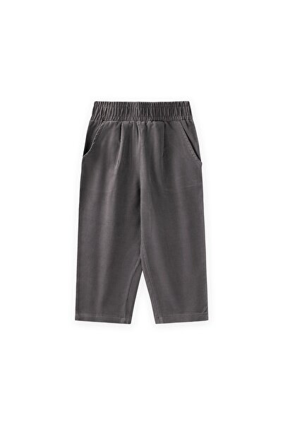Cigit Velvet Trousers 1-8 Years Gray