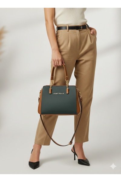 Just Polo Women's Shoulder and Hand Bag Polo Fabric