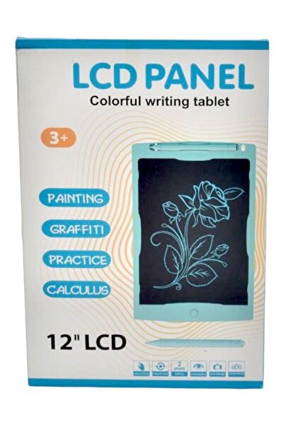 Rally جهاز لوحي للكتابة بشاشة LCD حساسة للضغط مقاس 12 بوصة، بتصميم مريح للأطفال