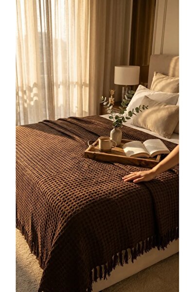 Nuriye Kocakaplan Waffle Extra Soft Dokulu Modal Pamuk Battaniye – 150x230 cm
