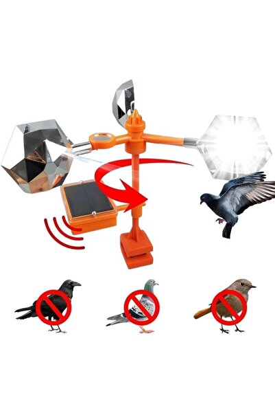 Arabest جهاز طارد للطيور يعمل بالطاقة الشمسية مع صوت خادع، وميض بزاوية 360 در...
