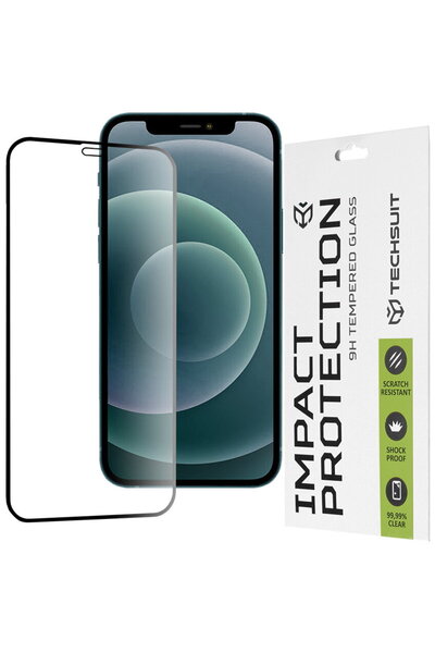 Techsuit Folie pentru iPhone 12 Pro Max - 111D Full Cover / Full Glue Glass -...