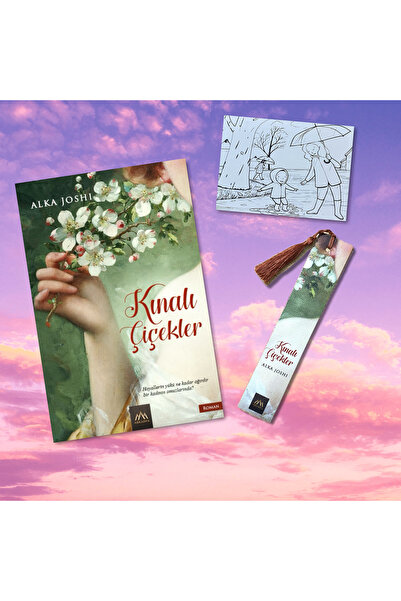 Arkadya Yayınları KINALI ÇİÇEKLER / PÜSKÜLLÜ AYRAÇ VE KARTPOSTAL HEDİYE