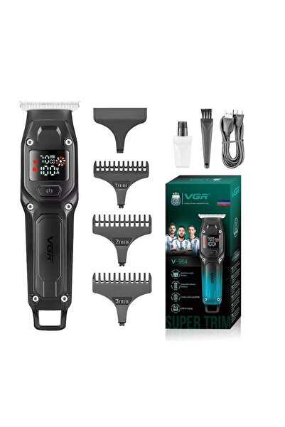 VGR V964 Contour Trimmer, Built-in Battery, LED Display, Professional