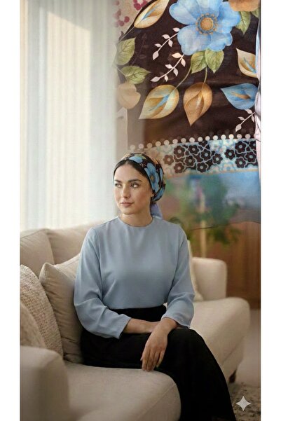 her evemağaza Printed Tulbent Scarf 100X100 cm