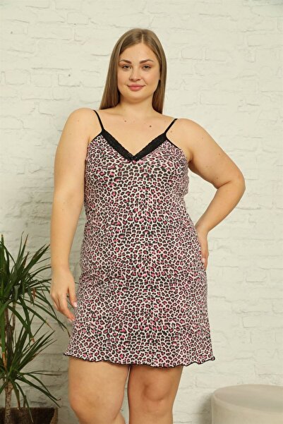 Celira Women's Cotton Rope Strap Plus Size Nightgown Black