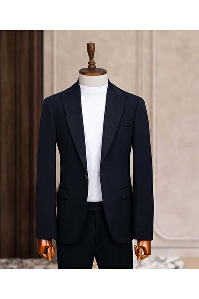 Taxi Giyim Üçlü Takım Elbise - Zara Kumaş - Lacivert - TG3ZL11