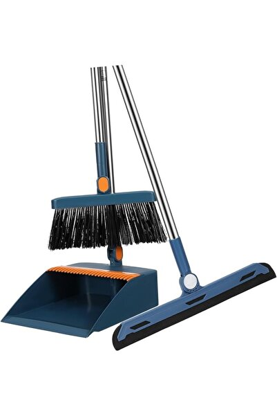 Arabest Collapsible Broom Dustpan Set Standing Dustpan Home Cleaning Tools St...