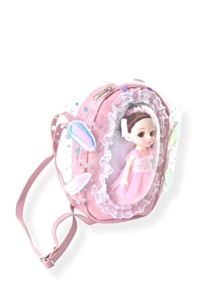 Rally Cute Doll Design Backpack For Girls Pink