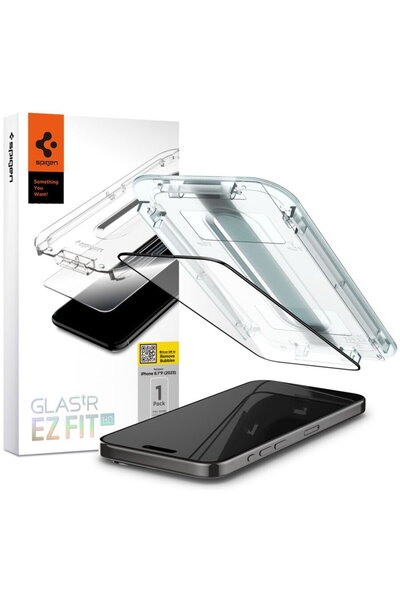 Spigen Folie pentru iPhone 15 Pro - Glas.TR EZ FIT - Black