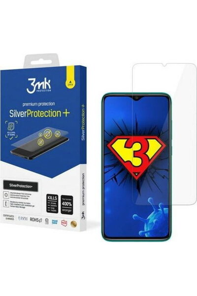 3MK Silver Protect+ Xiaomi Redmi Note 8 Pro, Folia Antymikrobowa montowana na...