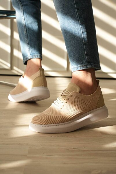 BESKAR KB M101 Kuback Bej Triko Bağcıklı Günlük Erkek Ayakkabı