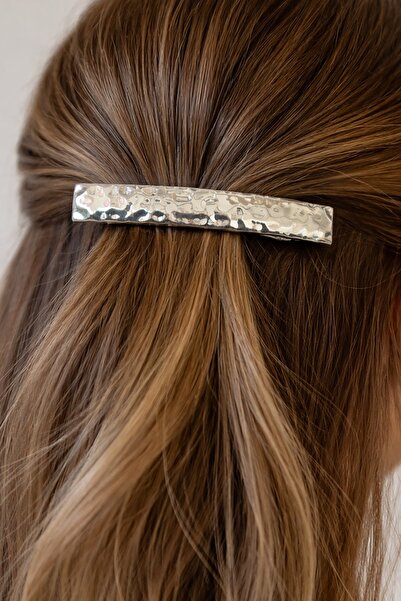 TAKIŞTIR مشبك معدني فضي اللون