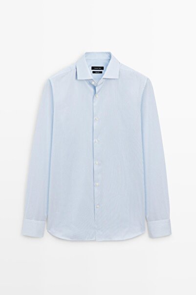 Massimo Dutti %100 pamuklu çizgili gömlek