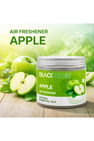 Black Odor Apple Air Freshener Jar with Natural Essential Oils for Car Home a...