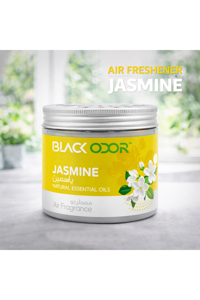 Black Odor Jasmine Air Freshener Jar with Natural Essential Oils for Car Home...