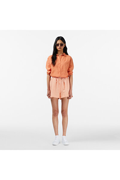 Lacoste Kadın Oversize Fit Turuncu Şort