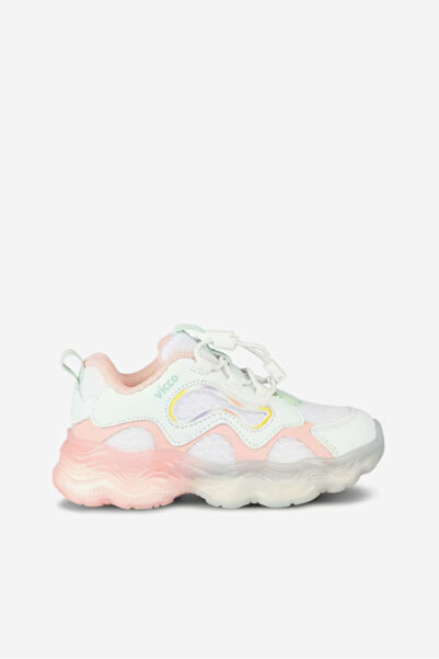 Vicco Sunday White-Powder Lighted Girls' Shoes