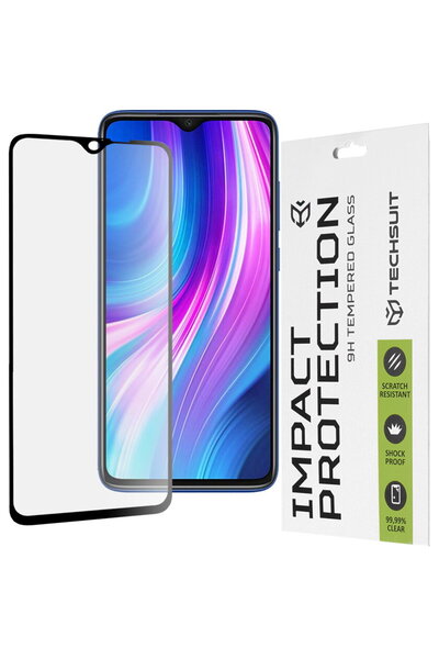 Techsuit Foil for Xiaomi Redmi Note 8 Pro - 111D Full Cover / Full Glue Glass...