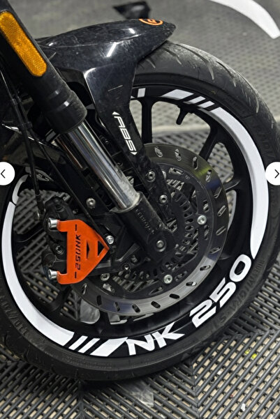 Banxtre CFMOTO NK250 için Beyaz Renk Kalın Kesikli NK250 Yazılı 16 Parça Jant...