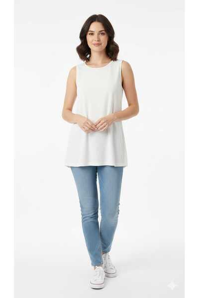 PAWWY Women's Hijab Chiffon Front Tulle Ecru Undershirt Complementary Savior