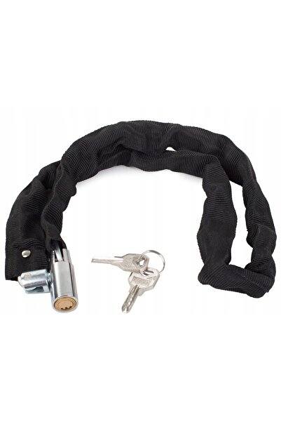 zola Bicycle/motorcycle lock, universal, made of brass, 100 cm, 2 keys, black