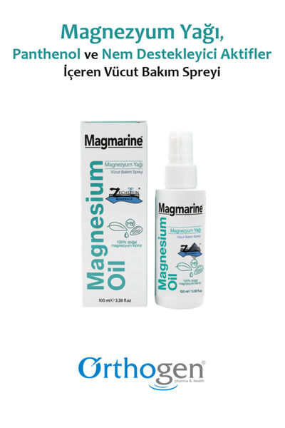 Magmarine Magnezyum Yağı Sprey 100 ml | Panthenol İçeren Vücut Bakım Spreyi