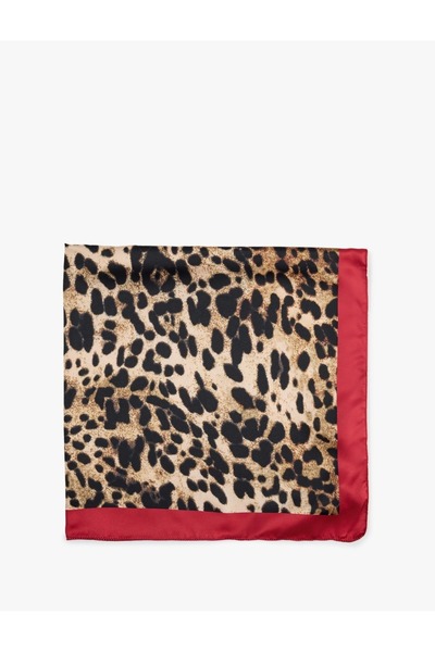 Koton Women's Leopard Patterned Square Shawl