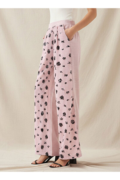 FAV بنطلون قصة ساق واسعة مزين بالترتر