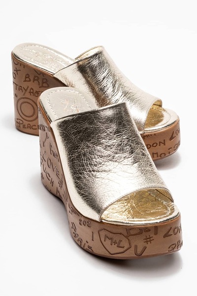 Zeynep Sıradağlı Saraly Дамски пантофи от естествена кожа Dore