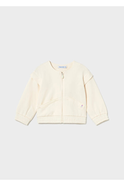 MAYORAL Kız Bebek Fermuarlı Sweatshirt Ekru 1491