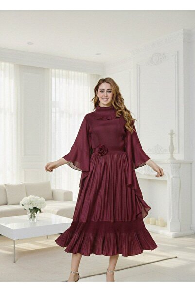 alqarat فستان روزين رويال المطاطي بثنيات