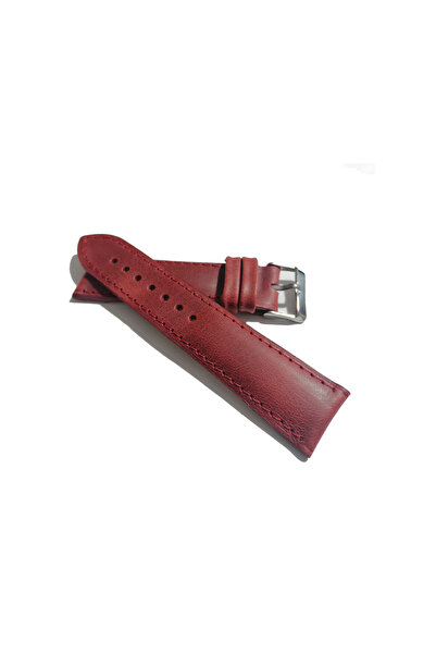 FADO &Hertür Saate &Uygun Genuine Leather 22 mm Red Watch Band (450)