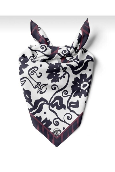 618 CONCEPT 55X55 Flower-Faced Bandana/Scarf