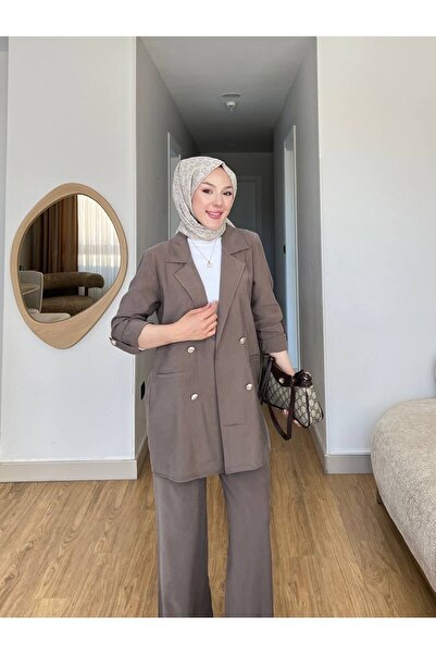 Molly Nelly Kadın Modal Ceket Pantolon Rahat Takım