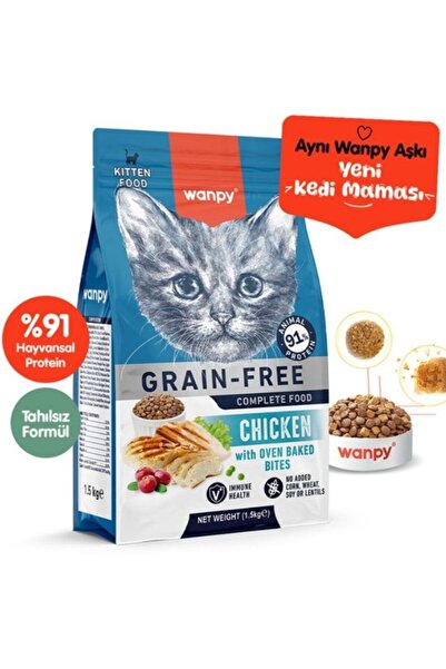 Wanpy Complete Food Cat Tavuklu Tahılsız Yavru Kedi Maması 1.5 Kg