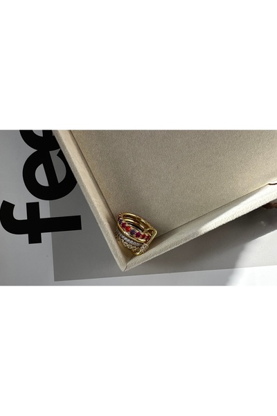 Lika çoklu renkli taşlı yüzük