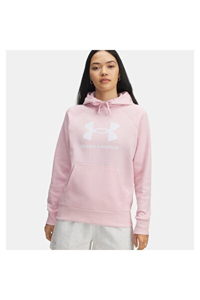 Under Armour UA RIVAL FLEECE BIG LOGO HD 1379501-647 Women's Pink Clothing, S...