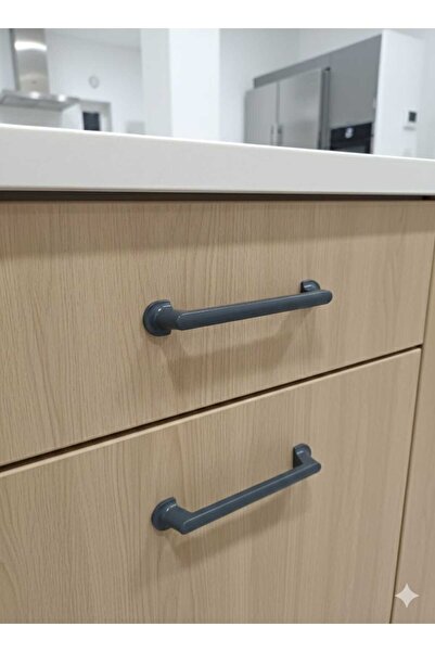 ARON (2 ADET) NAL KULP 160MM (ANTRASİT) MOBİLYA DOLAP KAPAK MUTFAK ÇEKMECE Şİ...