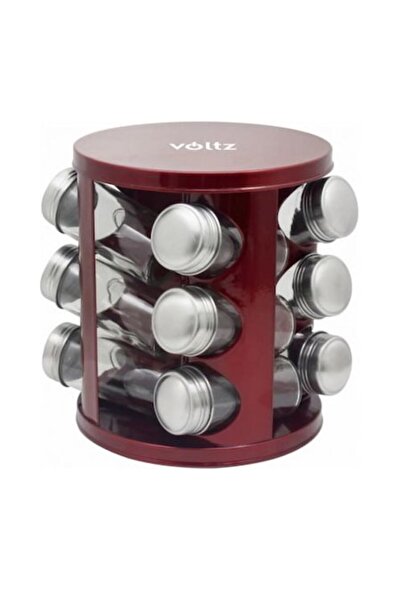 Oliver Voltz Rotating Spice Rack with 12 Glass Jars