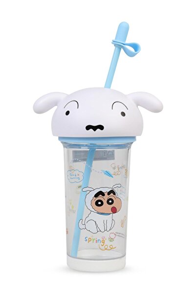 Vagonlife قارورة كرايون شين تشان تريتان مع مصاصة 500 مل - أبيض قياسي